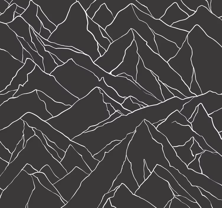 Store enrouleur moderne contours de montagnes - TenStickers