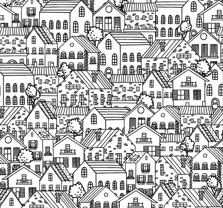 Store enrouleur moderne motifs de ville - TenStickers