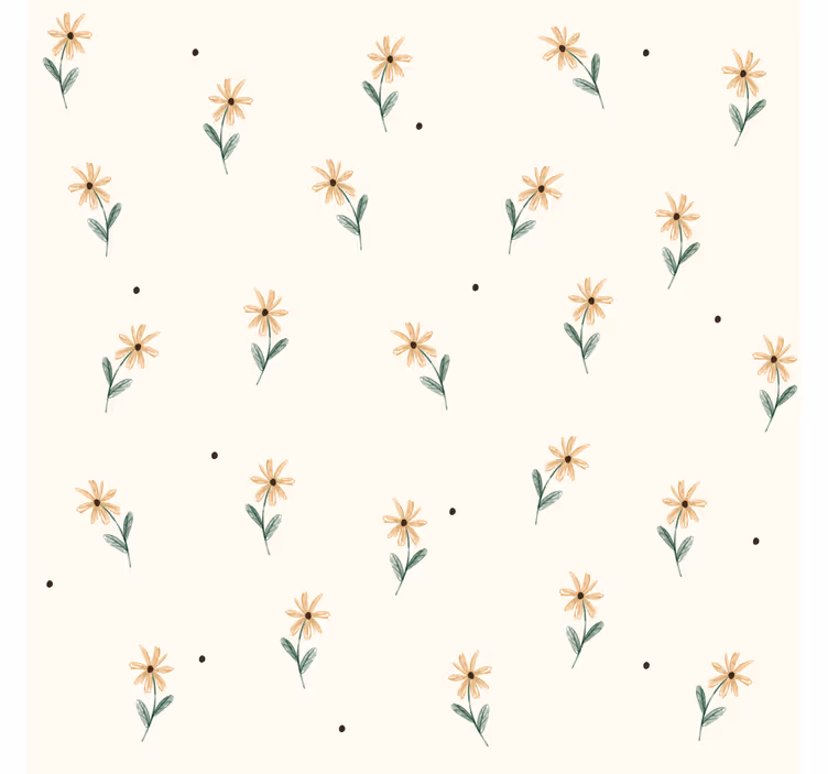 Store enrouleur rose marguerites jaunes - TenStickers