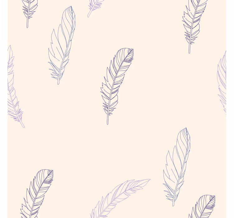 Store enrouleur rose motif de lignes de plumes - TenStickers