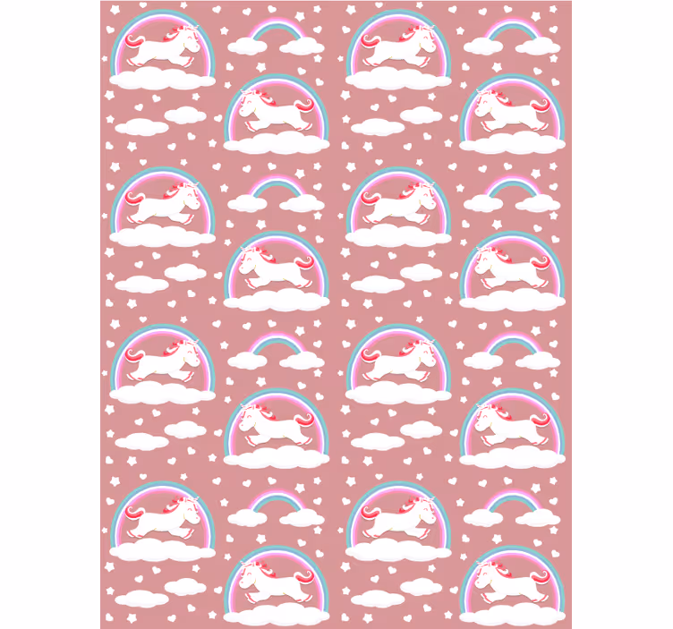 Store enrouleur rose thème licorne magique - TenStickers