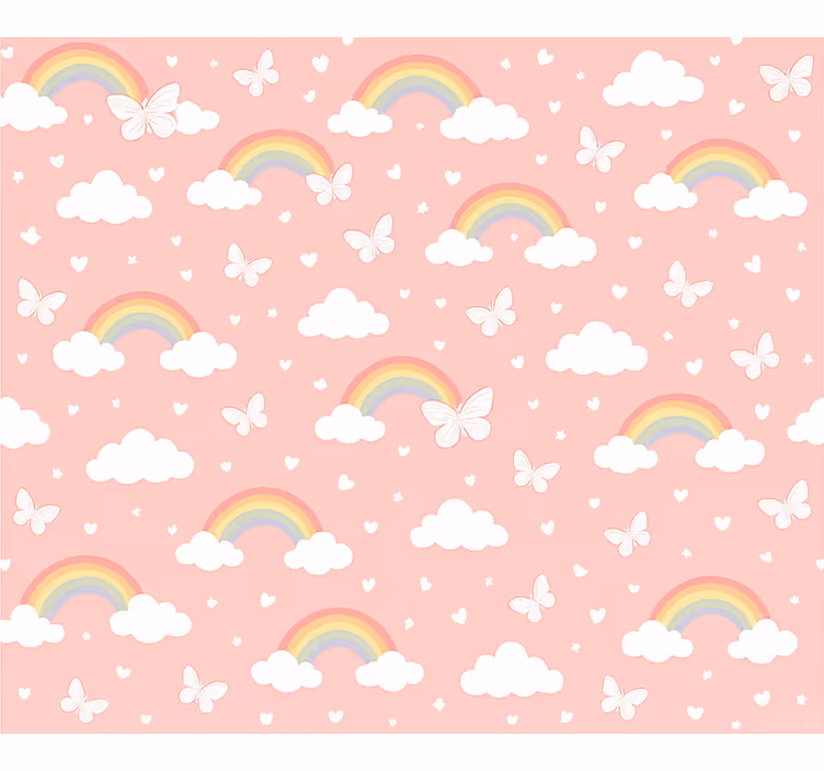 Store enrouleur rose design arc-en-ciel enfant - TenStickers