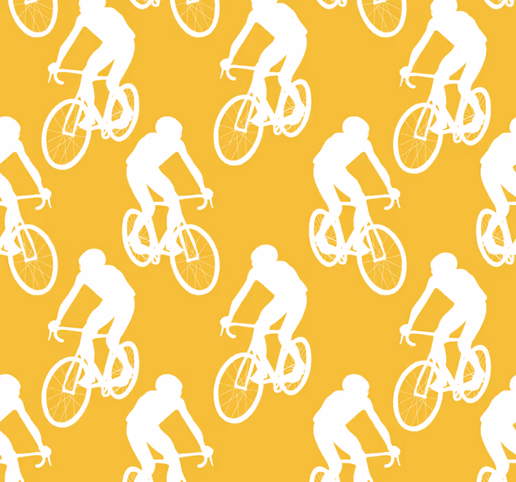 Store enrouleur jaune cyclistes - TenStickers