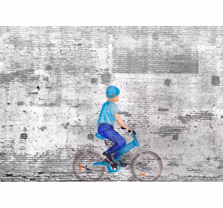 Store enrouleur cuisine graffiti enfants à vélo - TenStickers