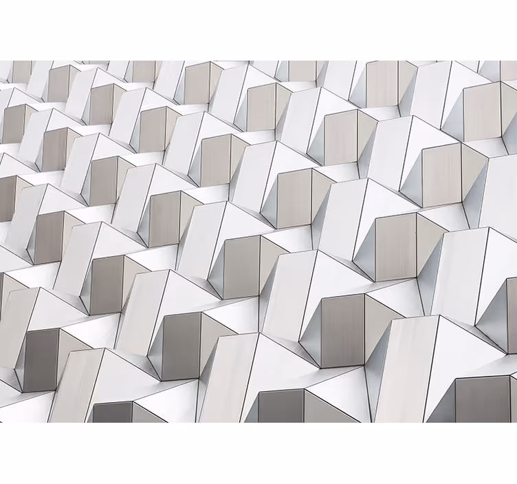 Store enrouleur blanc motif 3d gris - TenStickers