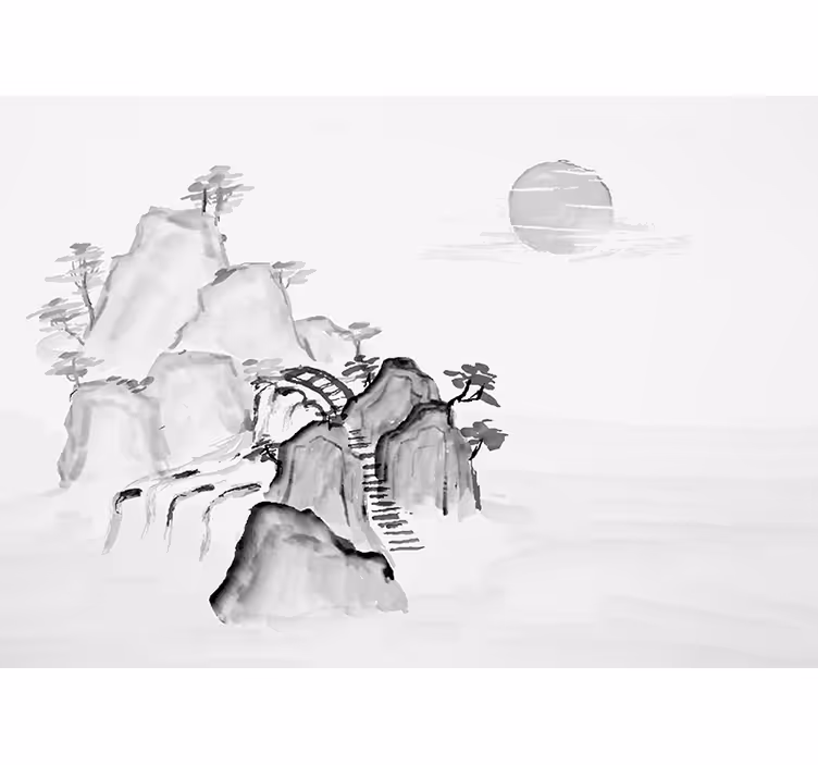 Store enrouleur blanc paysage de falaise et mer - TenStickers