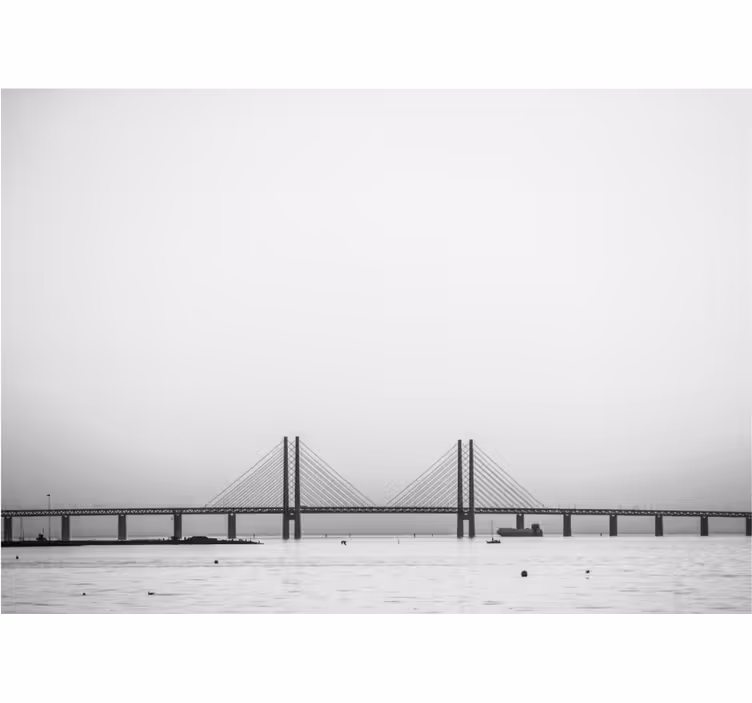 Store enrouleur blanc pont sous-marin oresund danemark - TenStickers