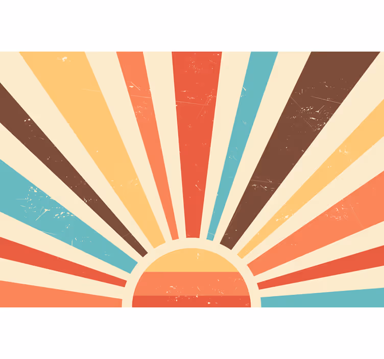 Store enrouleur salon couleur vintage abstraite - TenStickers