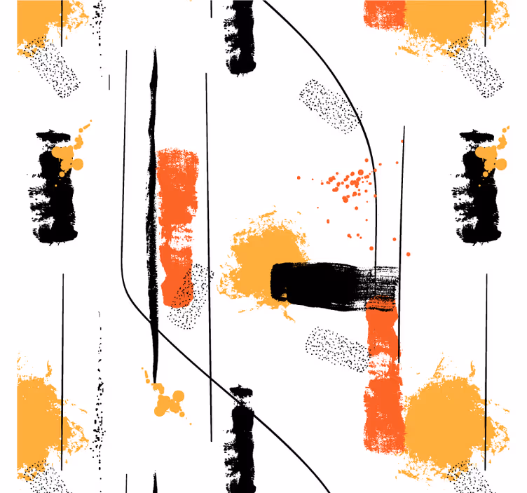 Store enrouleur salon art abstrait linéaire - TenStickers