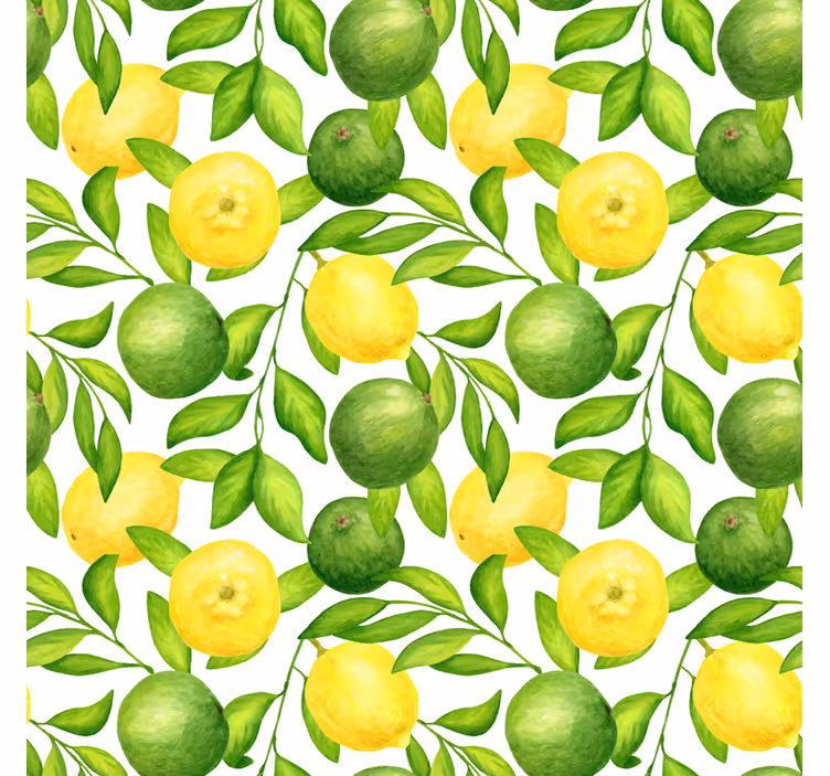 Store enrouleur salon citrons et limes - TenStickers