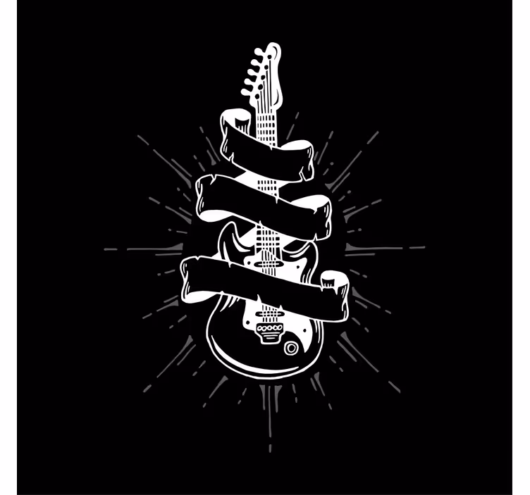 Store enrouleur salon guitare décoratif - TenStickers