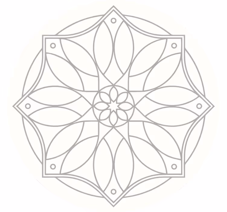 Store enrouleur blanc motif mandala - TenStickers