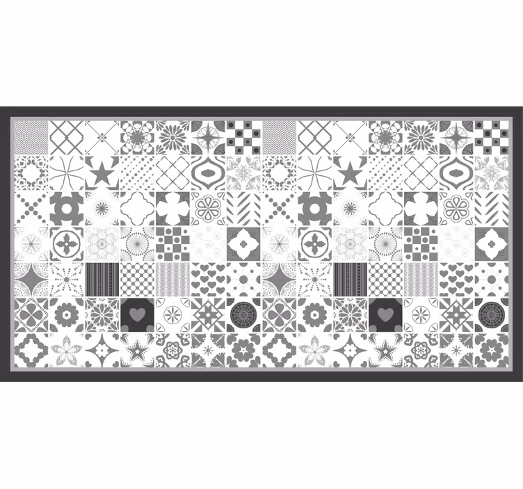 Store enrouleur gris carreaux gris "trujillo" - TenStickers