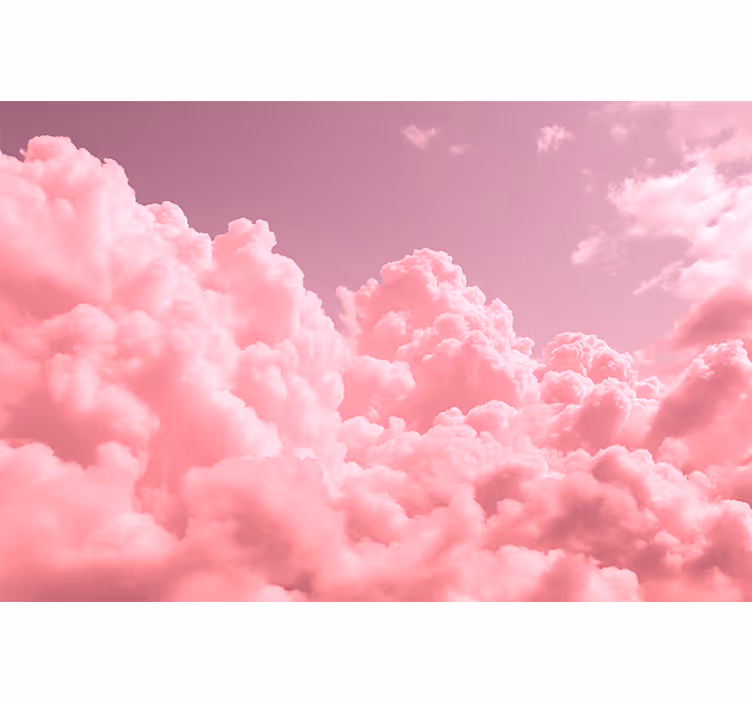 Store enrouleur rose nuages roses duveteux - TenStickers