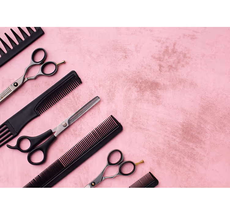 Store enrouleur rose accessoires de coiffeur - TenStickers