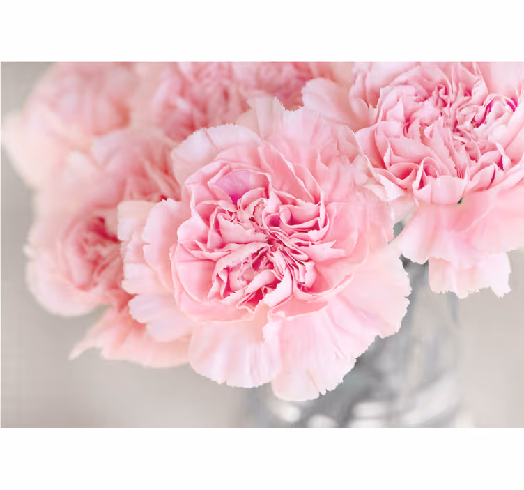 Store enrouleur salon fleurs roses fond gris - TenStickers