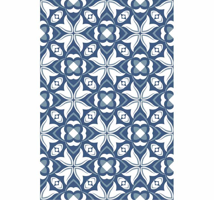 Store enrouleur bleu éléments botaniques gracieux - TenStickers