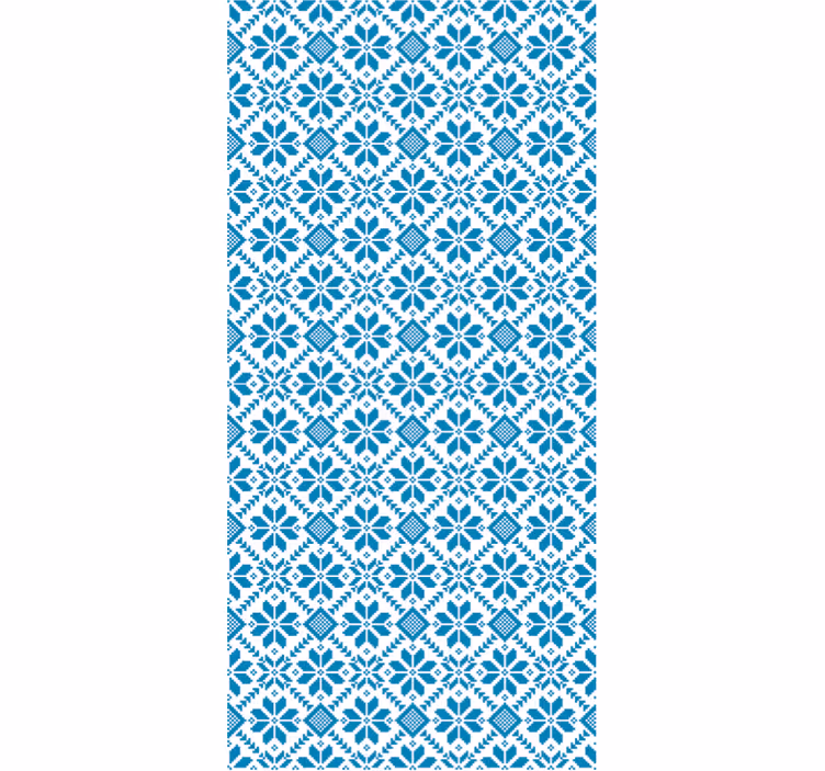 Store enrouleur bleu motif carrelage bleu - TenStickers