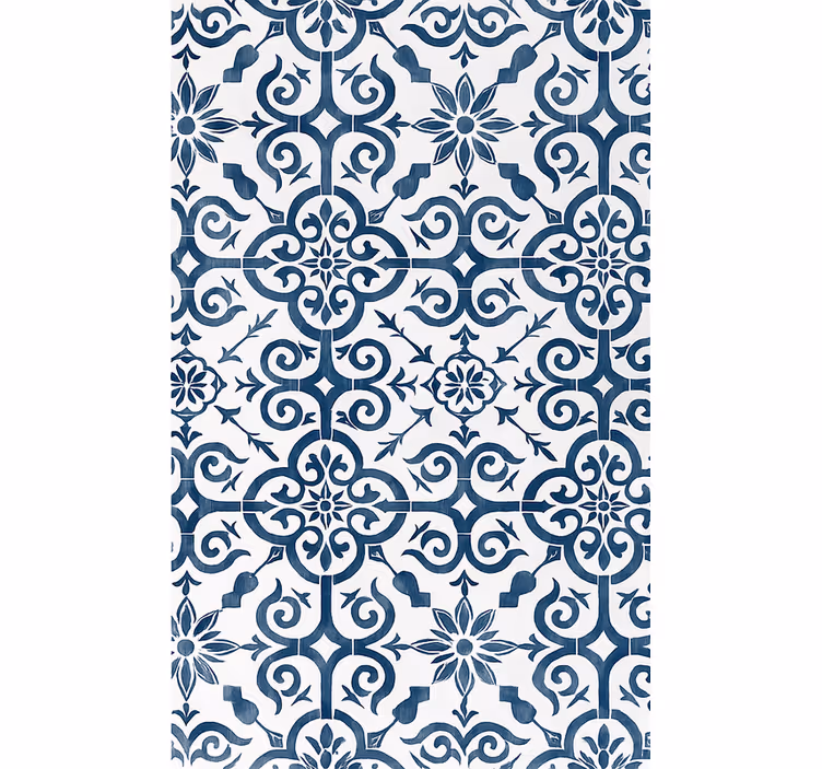 Store enrouleur bleu carreaux marocains - TenStickers