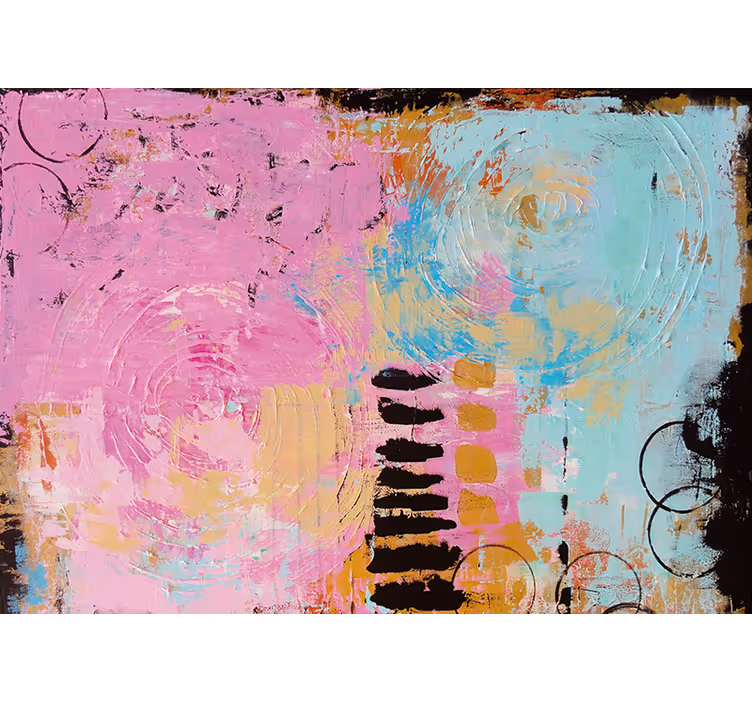 Store enrouleur salon tableau abstrait original - TenStickers