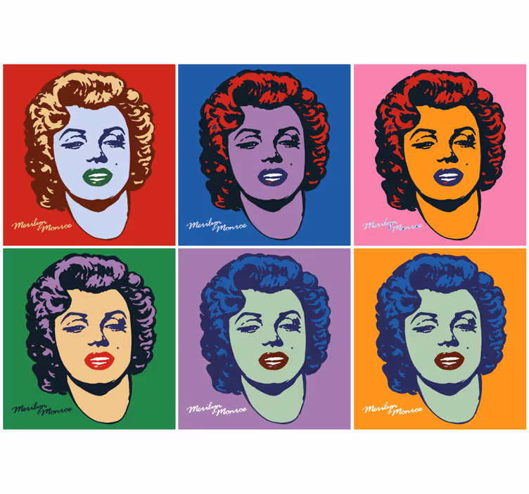 Store enrouleur salon marilyn monroe pop art - TenStickers