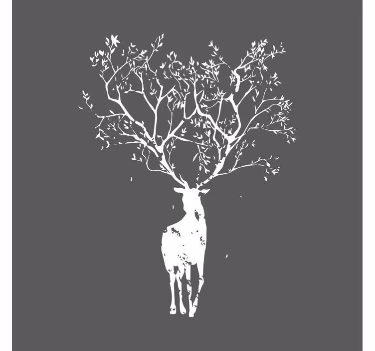 Store enrouleur salon cerf arbre - TenStickers
