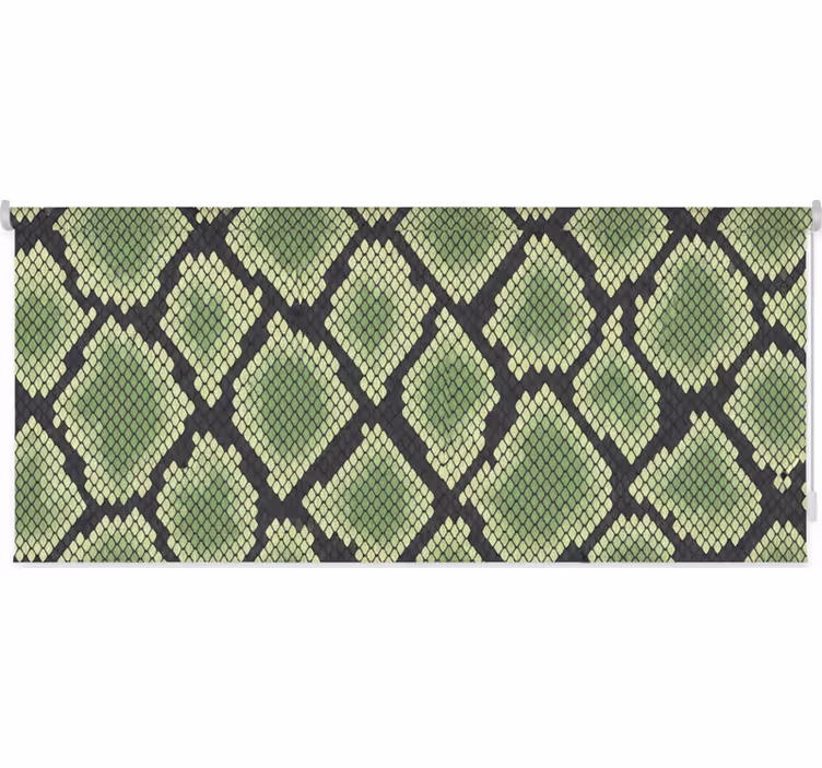 Store enrouleur vert motif peau de serpent abstrait - TenStickers