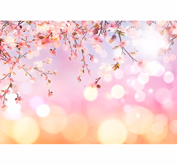Store enrouleur salon fleurs de cerisier 3d - TenStickers