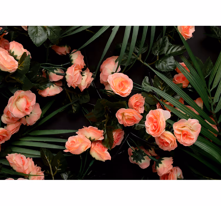 Store enrouleur salon fleurs avec palmiers - TenStickers