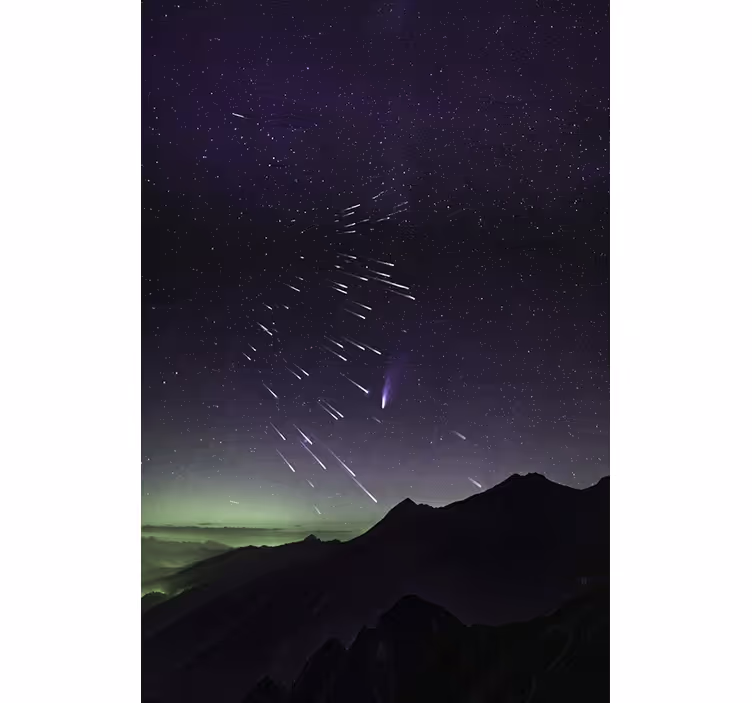 Store enrouleur salon pluie d'étoiles filantes - TenStickers