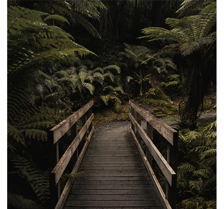 Store enrouleur salon pont de nature en forêt - TenStickers