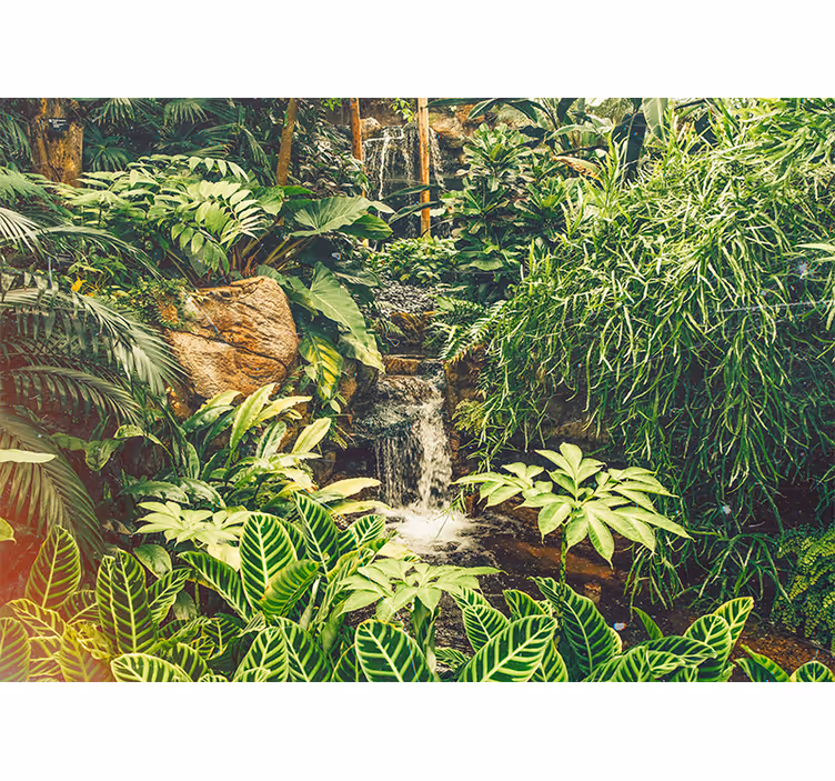 Store enrouleur salon forêt tropicale verte magnifique - TenStickers