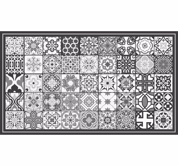 Store enrouleur gris motif mosaïque rustique gris foncé - TenStickers