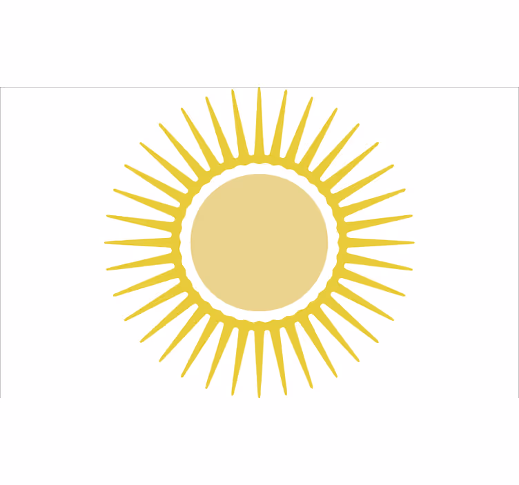 Store enrouleur blanc soleil jaune - TenStickers