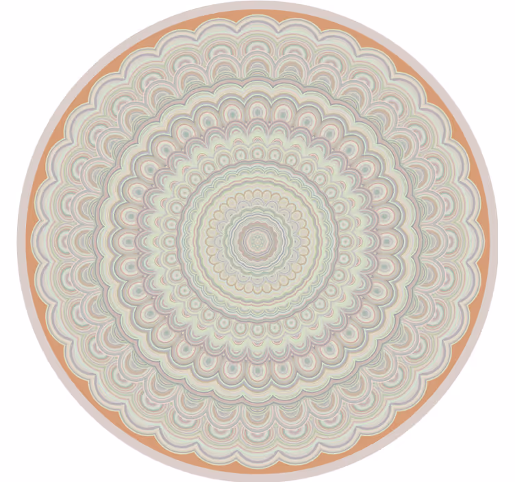 Store enrouleur beige mandala circulaire beige - TenStickers
