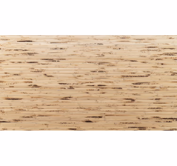 Store enrouleur beige avec des bâtons en bois marron clair - TenStickers
