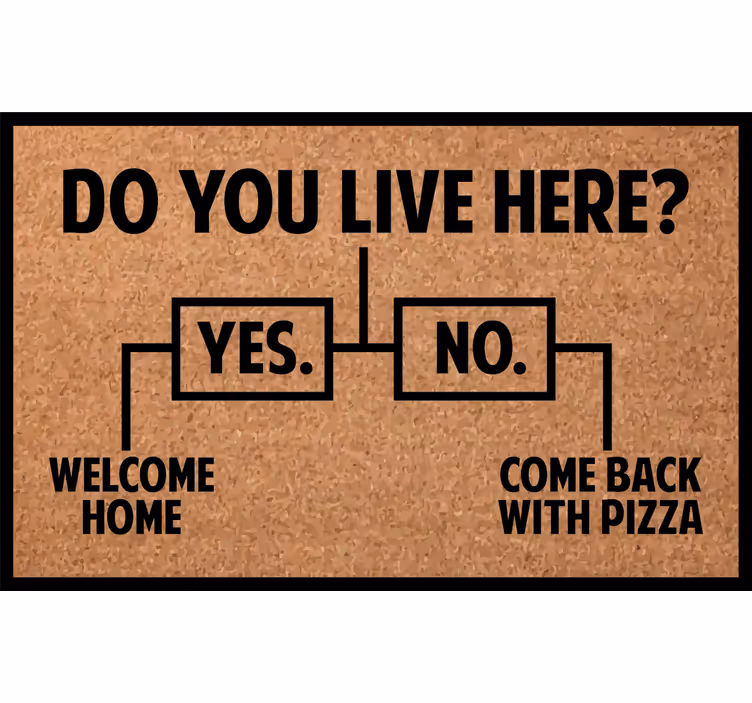 Store enrouleur beige pizza de chez vous - TenStickers