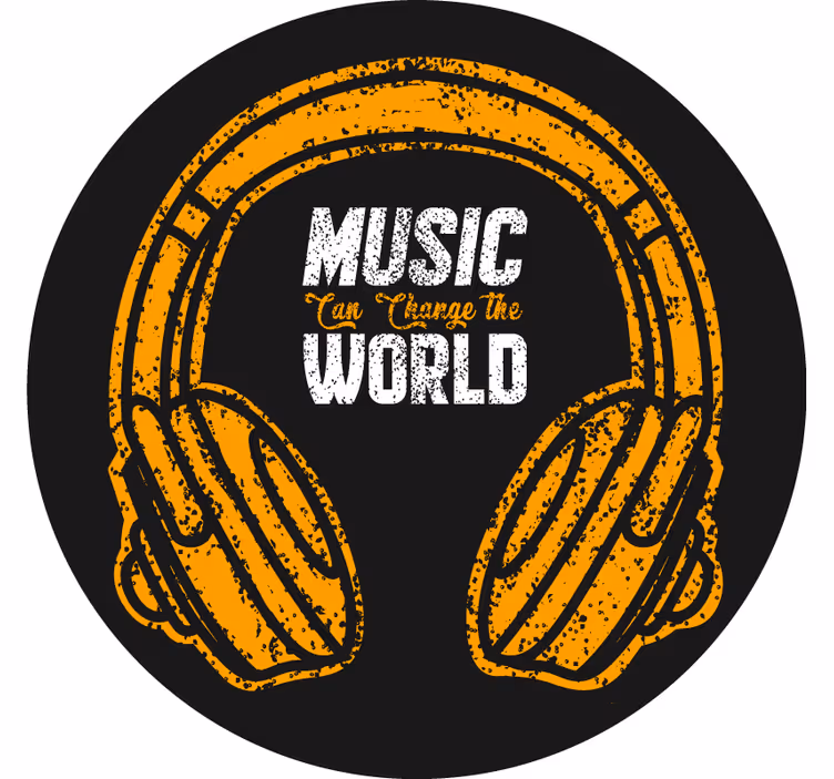 Store enrouleur pour chambre ado musique change le monde - TenStickers