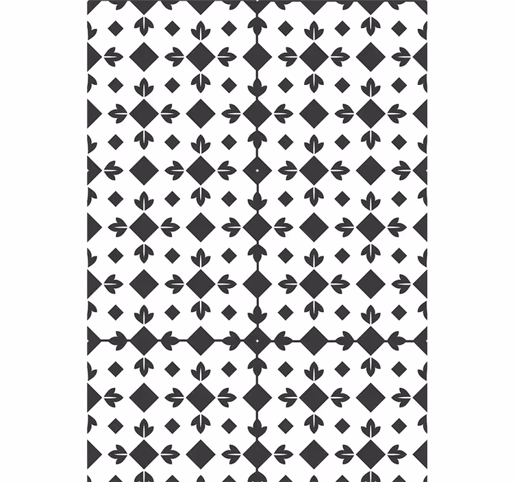 Store enrouleur chambre carreaux noirs et blancs - TenStickers