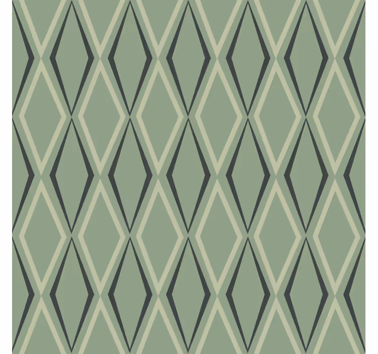 Store à enrouleur vintage diamants verts des années 30 - TenStickers