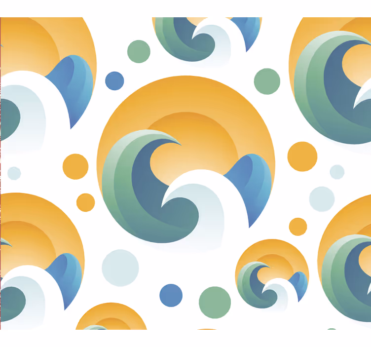 Store à enrouleur vintage motif soleil des années 70 - TenStickers