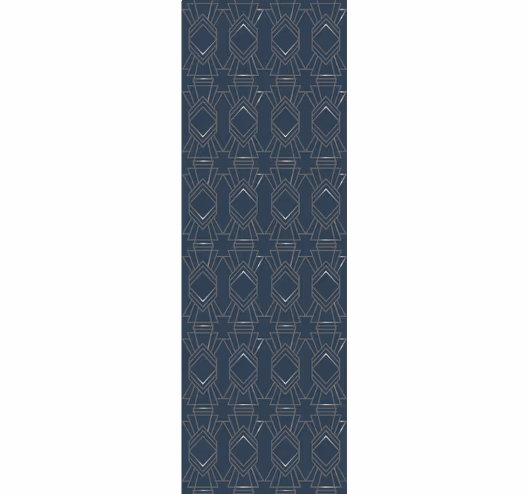 Store à enrouleur vintage motif losanges art déco - TenStickers
