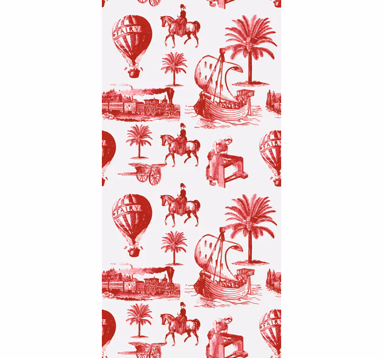 Store à enrouleur vintage ballons à air chaud français - TenStickers