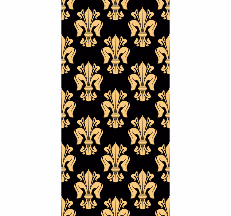 Store à enrouleur vintage motif fleur-de-lis - TenStickers