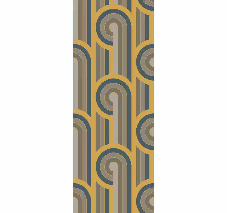 Store à enrouleur vintage formes géométriques art deco - TenStickers