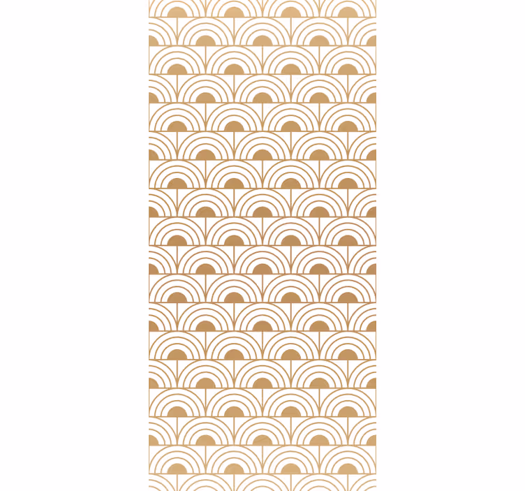 Store à enrouleur vintage motif arc doré dégradé - TenStickers