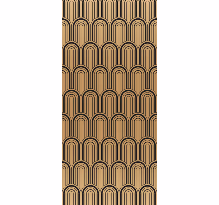 Store à enrouleur vintage motif décor arc doré - TenStickers