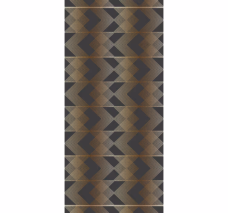 Store à enrouleur vintage motif lignes dorées dégradées - TenStickers