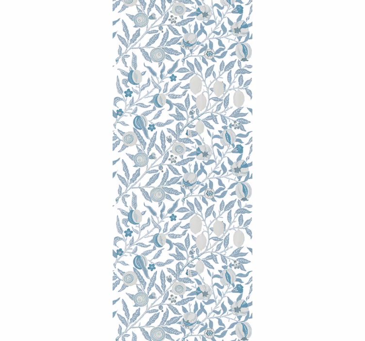 Store à enrouleur vintage fleurs bleues style victorien - TenStickers