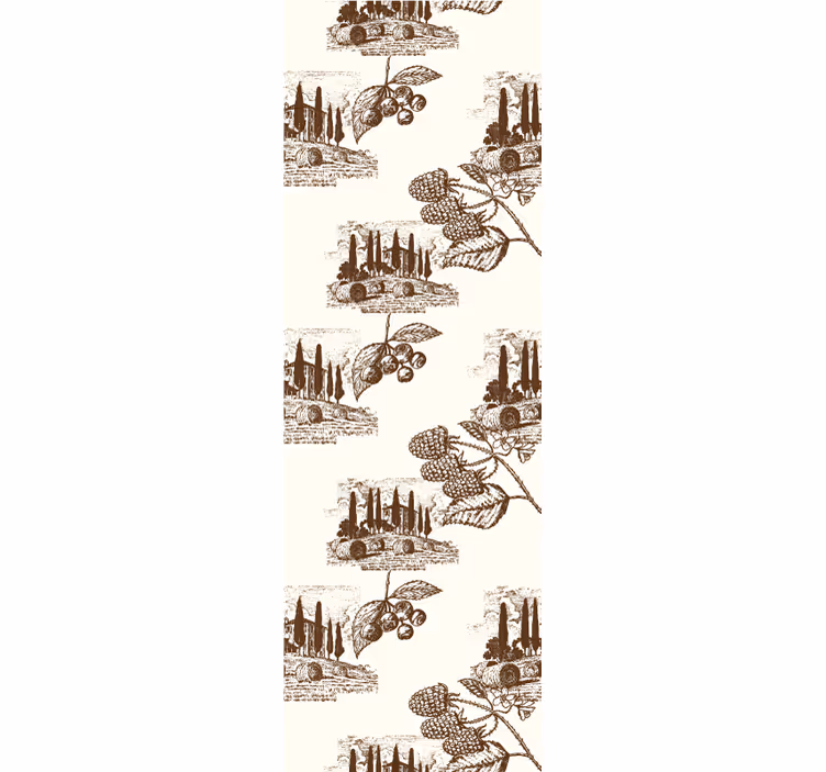 Store à enrouleur vintage motif vie campagnarde française - TenStickers